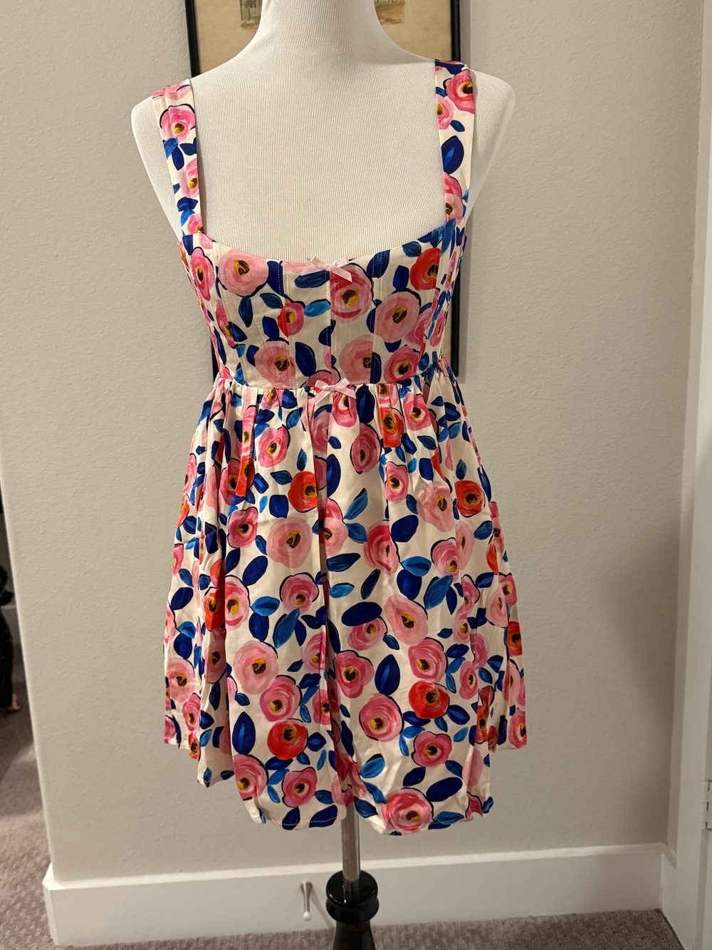 NWT For Love & Lemons Gianna Mini Floral Dress SZ S - Picture 3 of 5